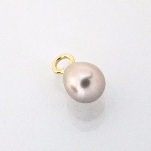 Grå ferskvandsperle (vedh.)  Grå ferskvandsperle (vedh.)