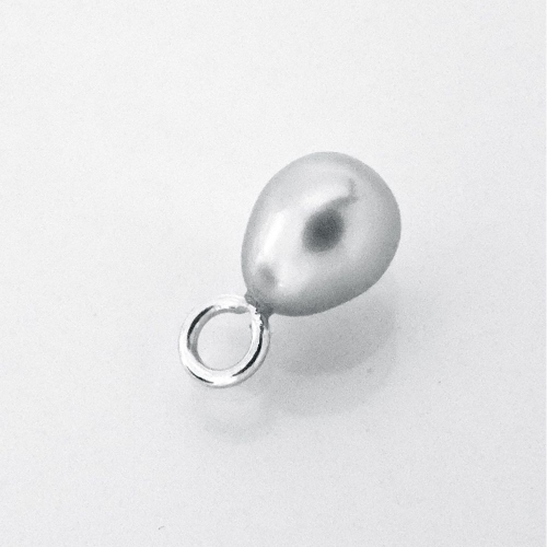 Grå ferskvandsperle (vedh.)  Grå ferskvandsperle (vedh.)