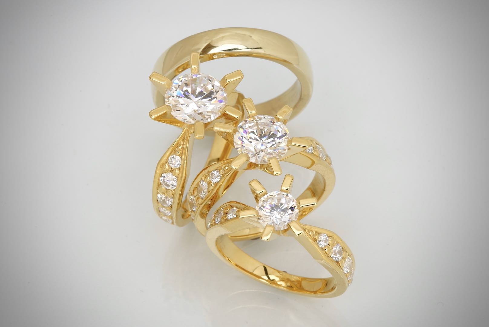 Dream Deluxz vielsesringe til ham og hende, eksklusive diamant smykker i 14 karat guld 